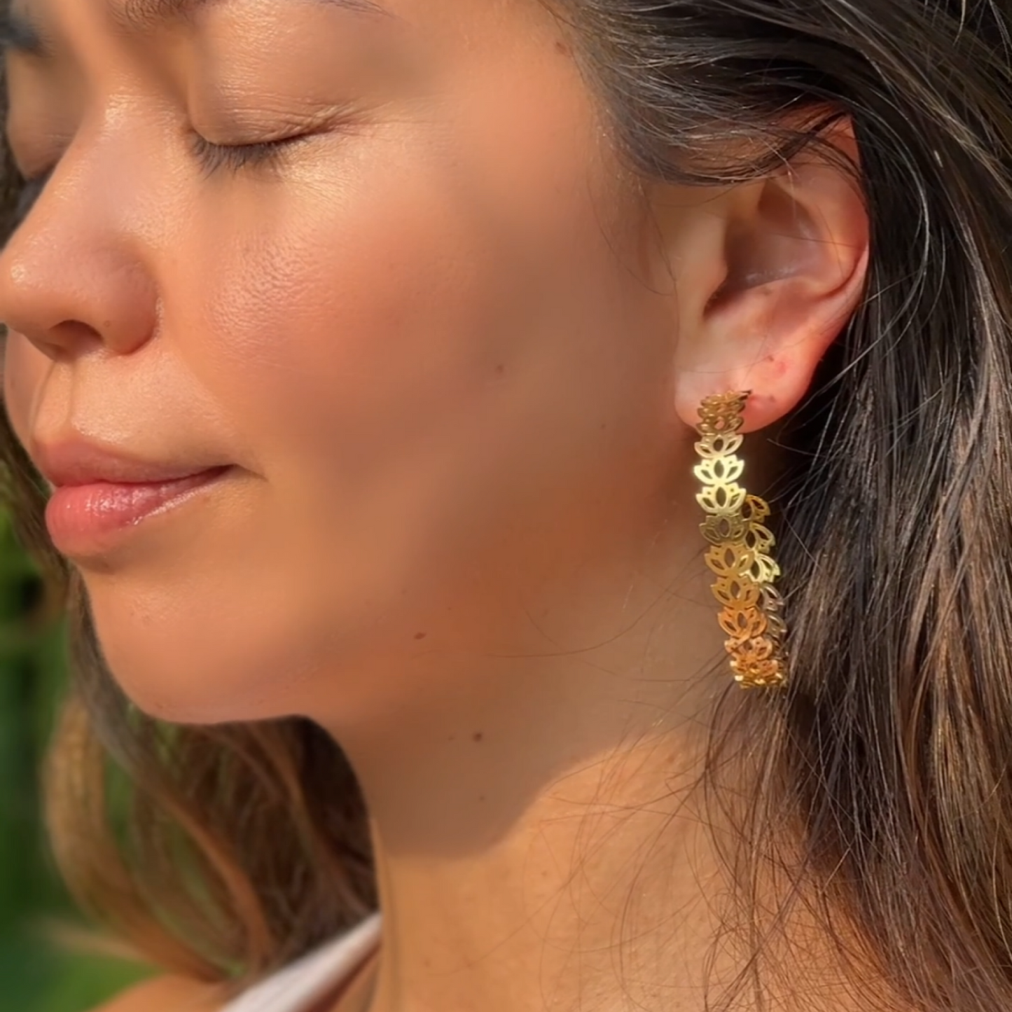 Grand Padma Hoops – Signature Statement Earrings for Spiritual Elegance