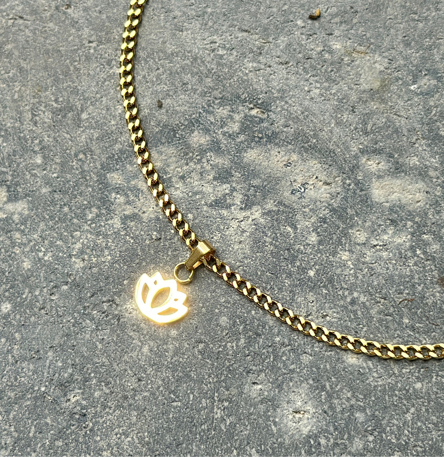 Ananda Chain – Gold Lotus Necklace for Mindful, Spiritual Living