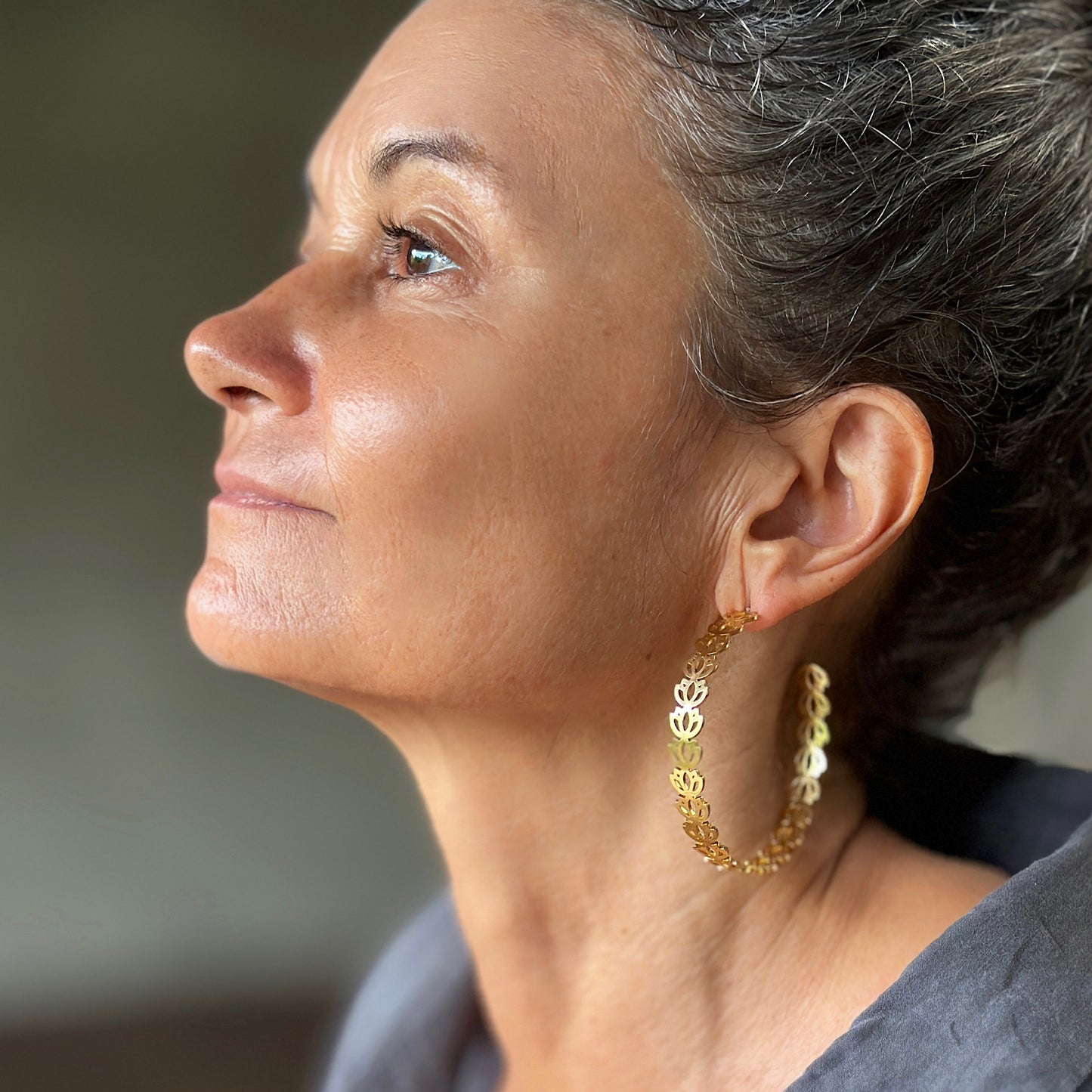 Grand Padma Hoops – Signature Statement Earrings for Spiritual Elegance