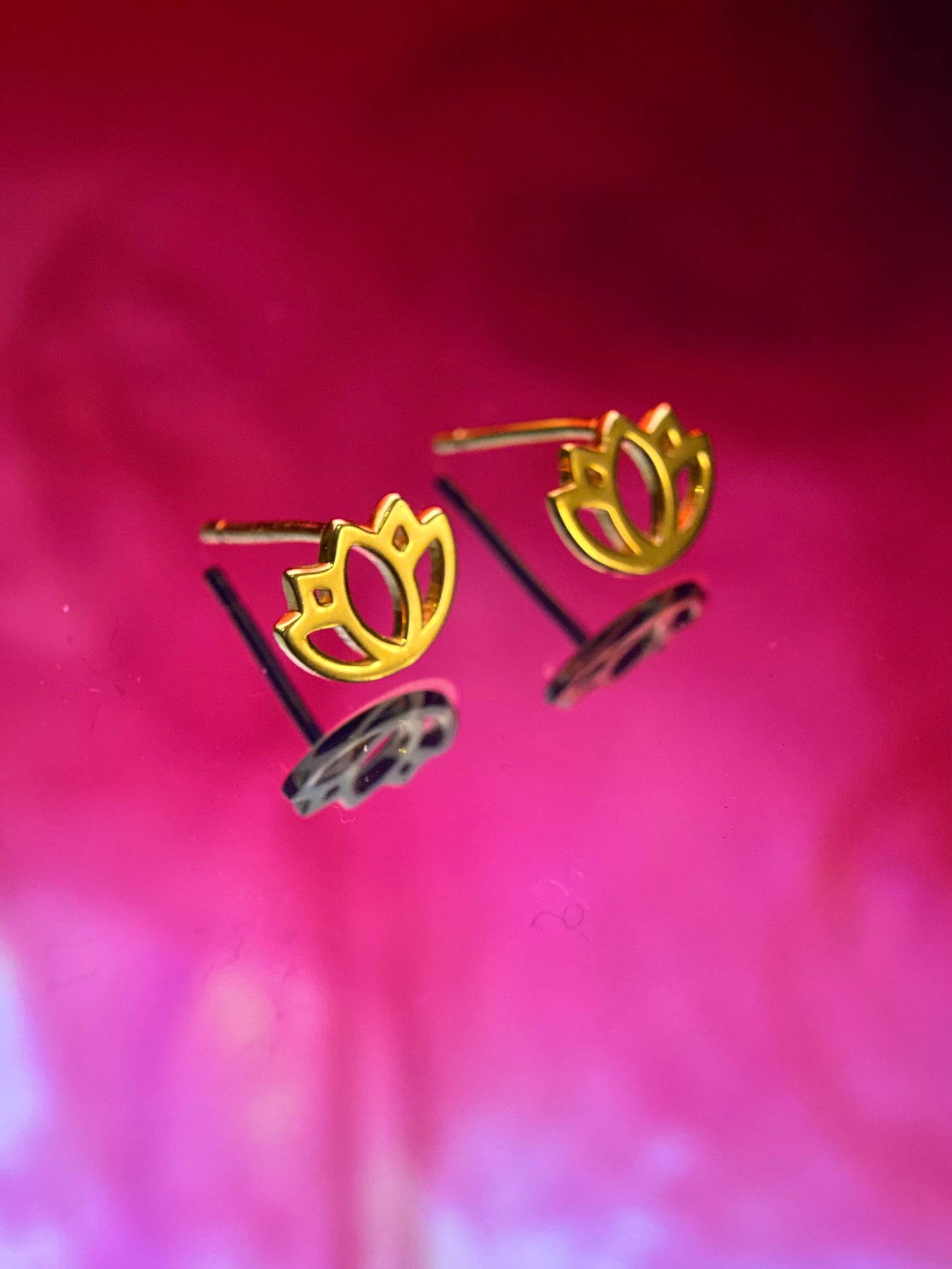 Padma Studs – Nickel-Free Gold Lotus Earrings for Daily Wear