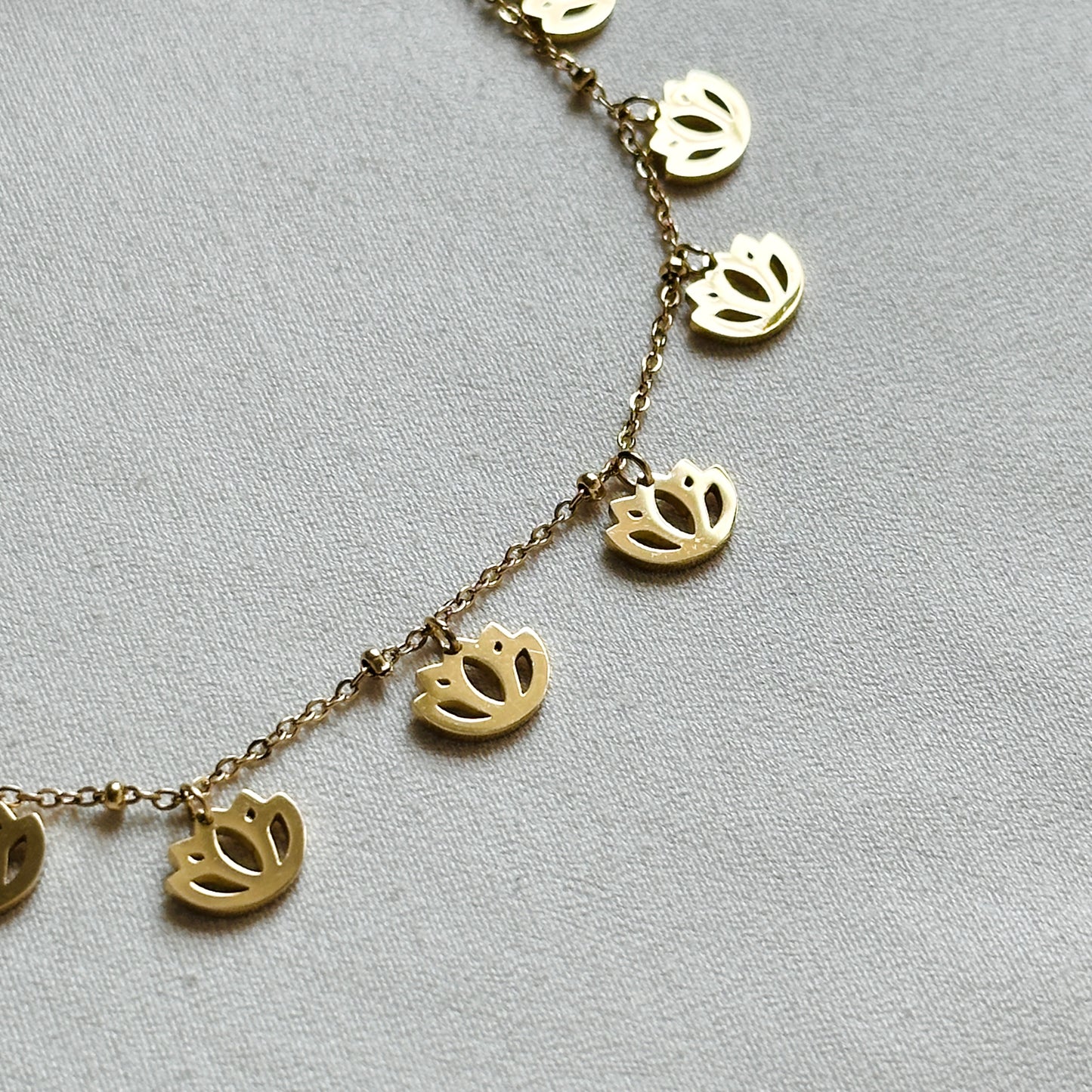 Ashtanga Necklace – 8 Limbs of Yoga Symbol in Gold charm necklace