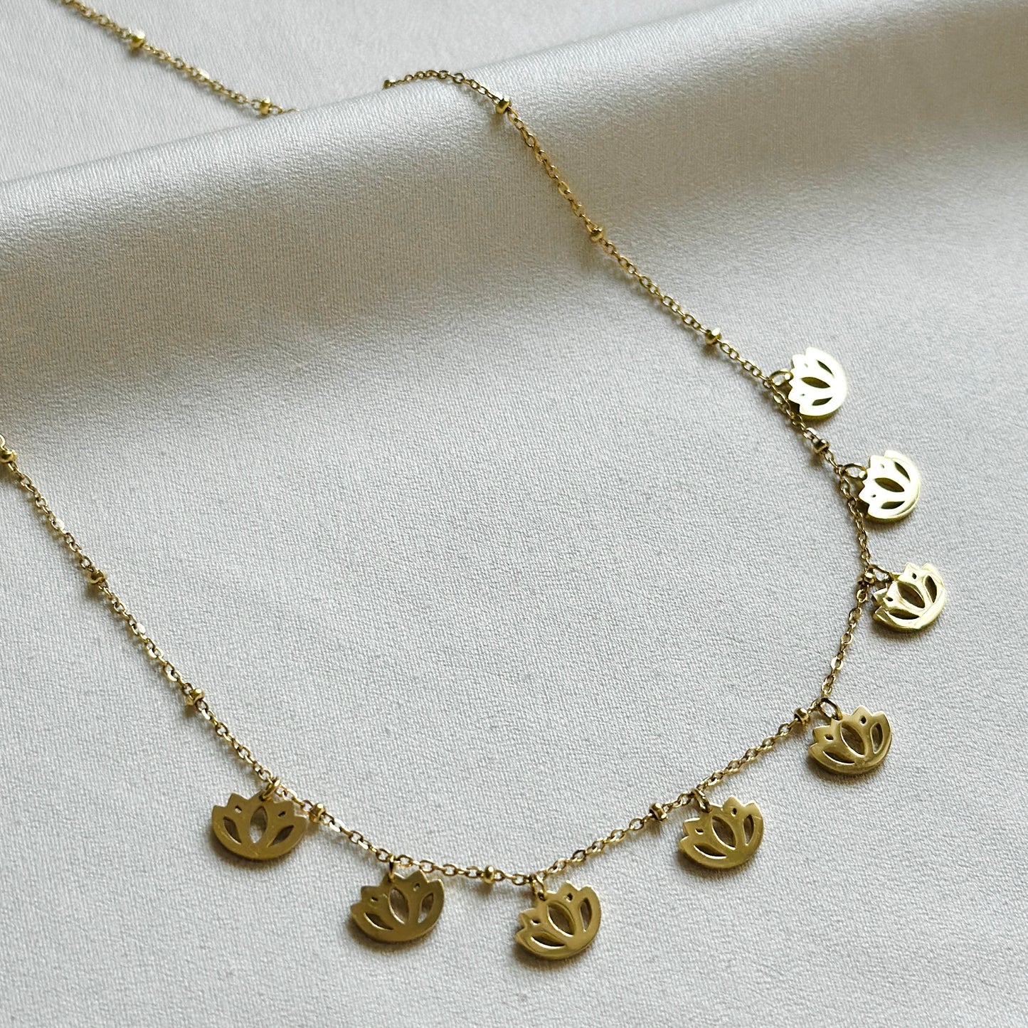 Ashtanga Necklace – 8 Limbs of Yoga Symbol in Gold charm necklace
