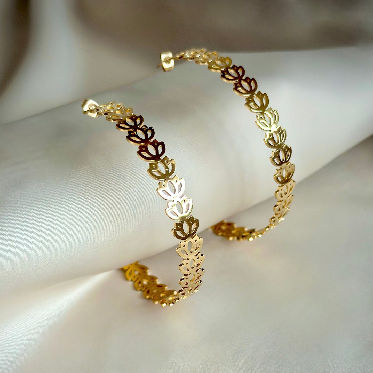 Grand Padma Hoops – Signature Statement Earrings for Spiritual Elegance