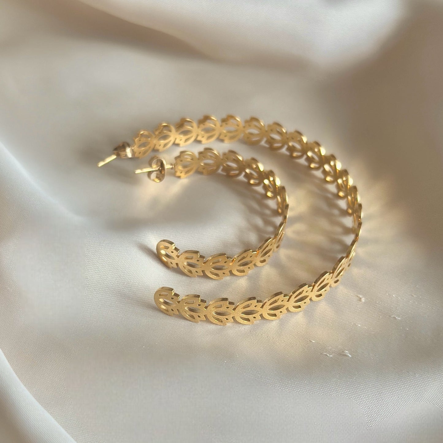 Grand Padma Hoops – Signature Statement Earrings for Spiritual Elegance