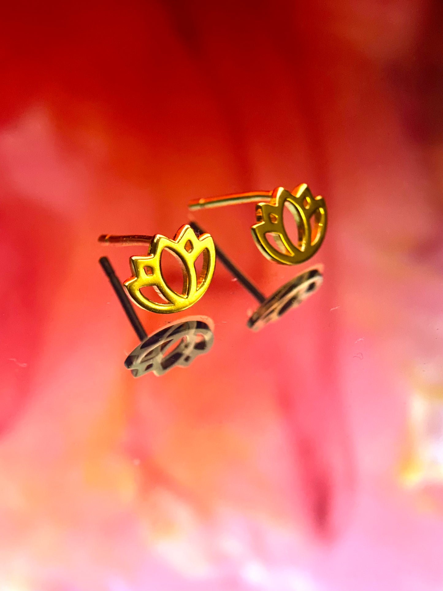 Padma Studs – Nickel-Free Gold Lotus Earrings for Daily Wear