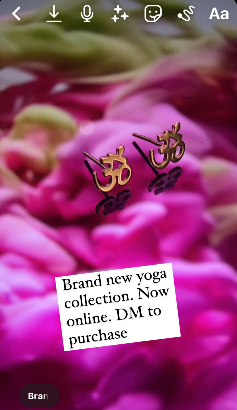 Om Yoga Stud Earrings – Waterproof Minimalist Jewelry for Yogis