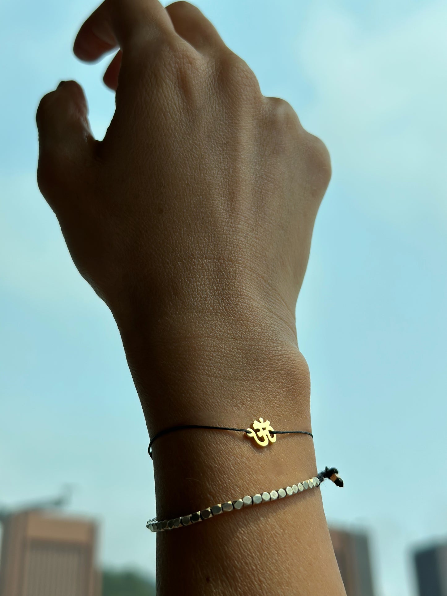 OM All Together Black Bracelet – Chakra Balance Manifestation Gift