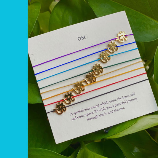OM Throat Blue Bracelet – Truth & Expression, Mindful Jewelry