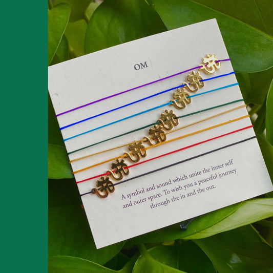 OM Heart Teal Bracelet – Love & Kindness Affirmation Bracelet