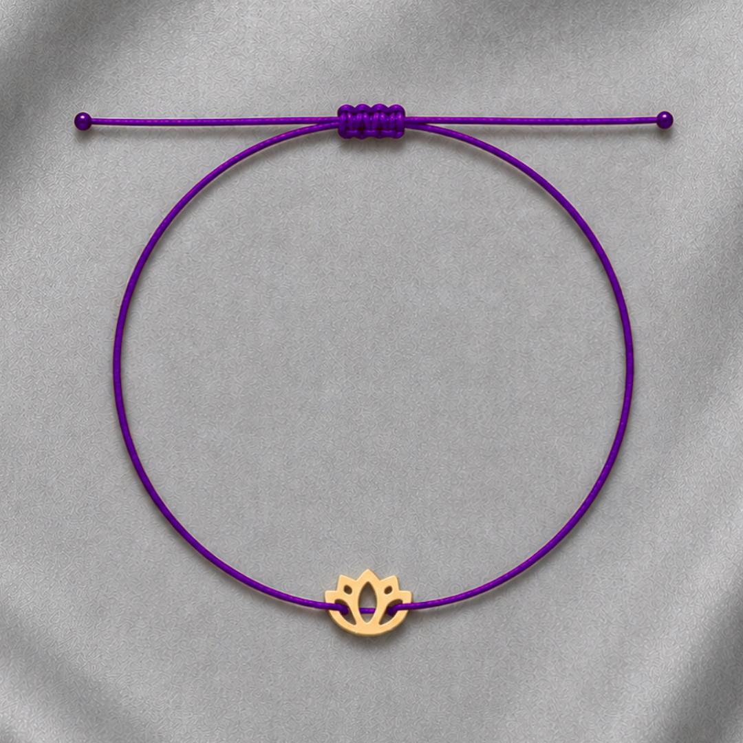 Lotus Crown Purple Bracelet – Creativity Jewelry, Happy Energy Gift