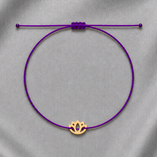 Lotus Crown Purple Bracelet – Creativity Jewelry, Happy Energy Gift
