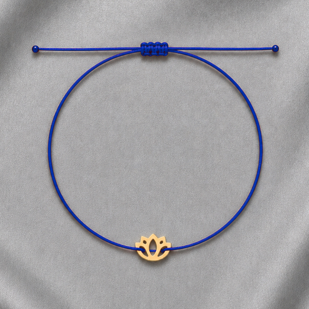 Lotus Third Eye Indigo Bracelet – Clarity & Awareness Yoga Bracelet