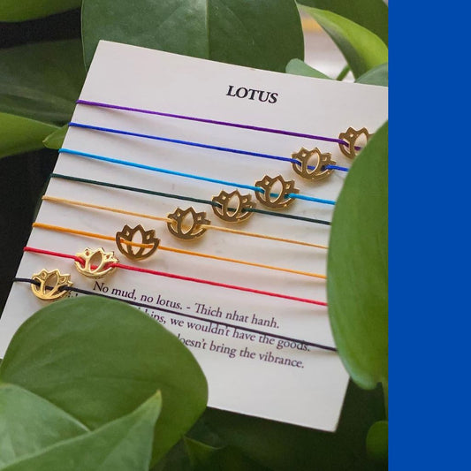 Lotus Third Eye Indigo Bracelet – Clarity & Awareness Yoga Bracelet
