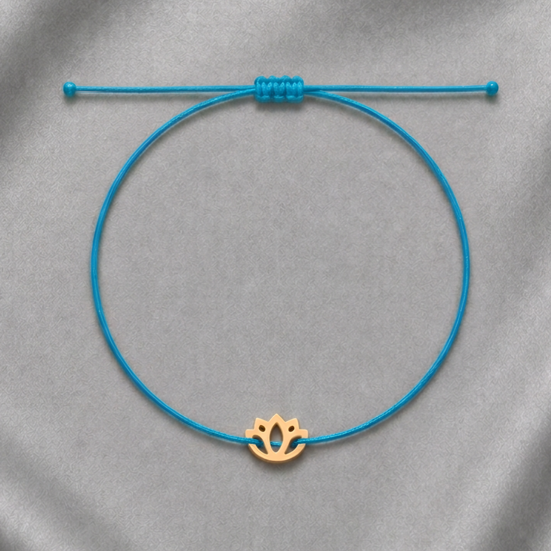 Lotus Throat Blue Bracelet – Truth & Expression, Mindful Jewelry