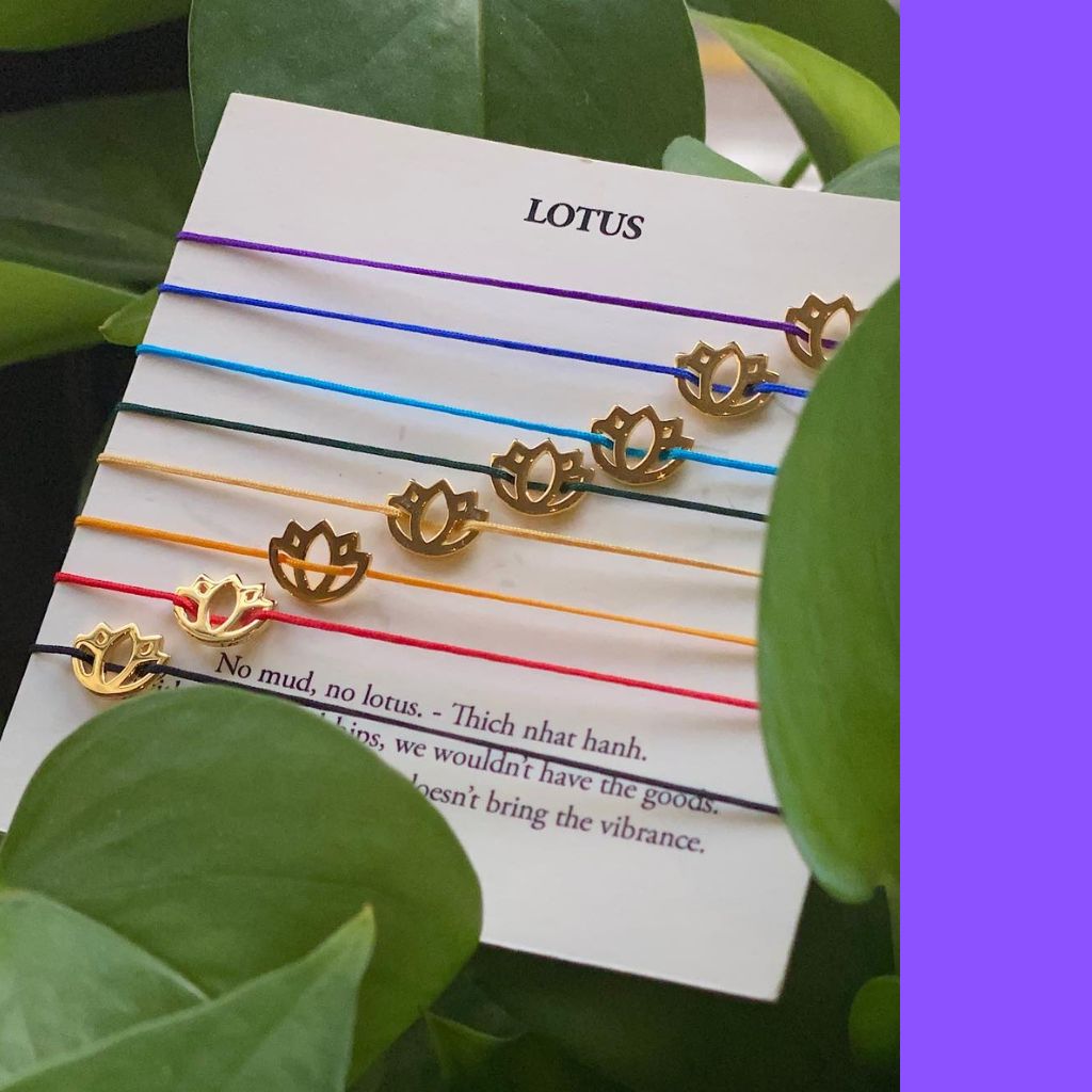 Lotus Crown Purple Bracelet – Creativity Jewelry, Happy Energy Gift