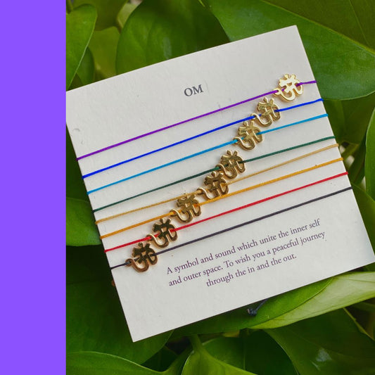 OM Crown Purple Chakra Bracelet – Creativity & Joy