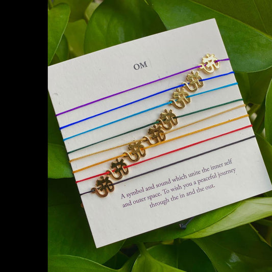 OM All Together Black Bracelet – Chakra Balance Manifestation Gift