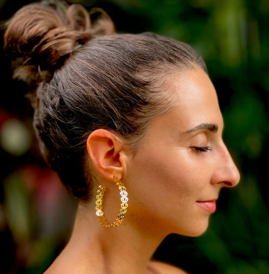 Grand Padma Hoops – Signature Statement Earrings for Spiritual Elegance