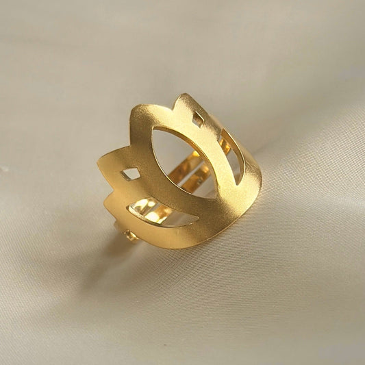 Grand Mudita Band – Bold Adjustable Statement Ring for Mindful Living