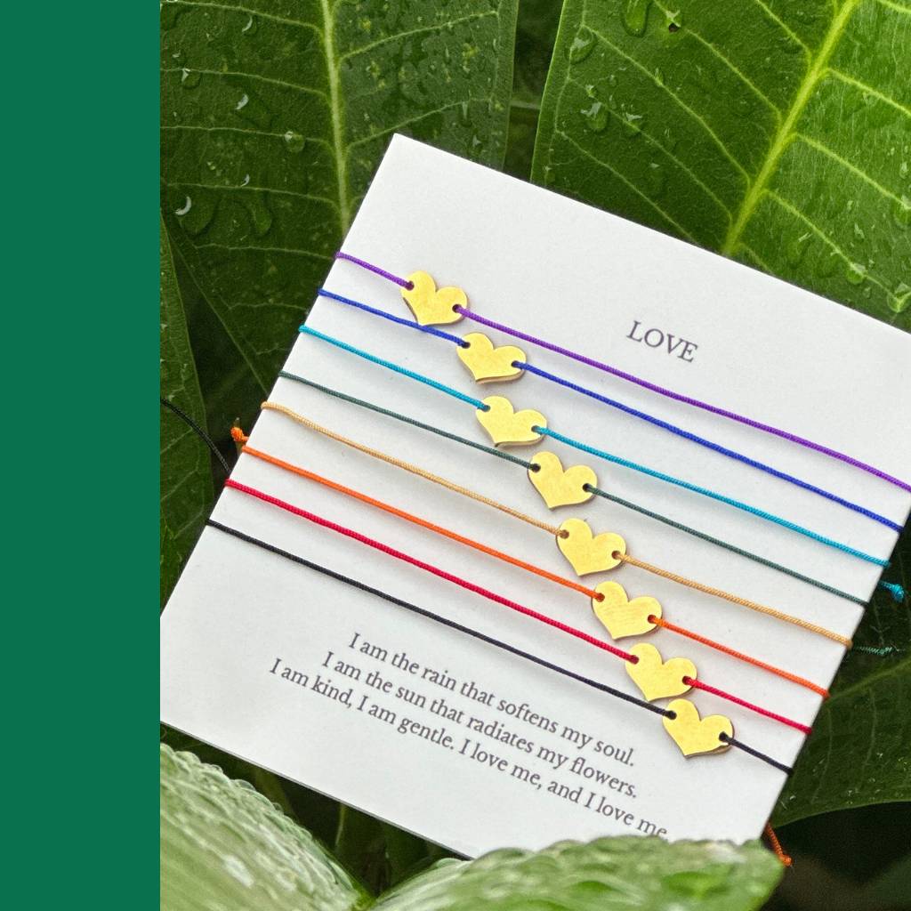 LOVE Heart Self Love Bracelet – Love & Kindness Affirmation Bracelet