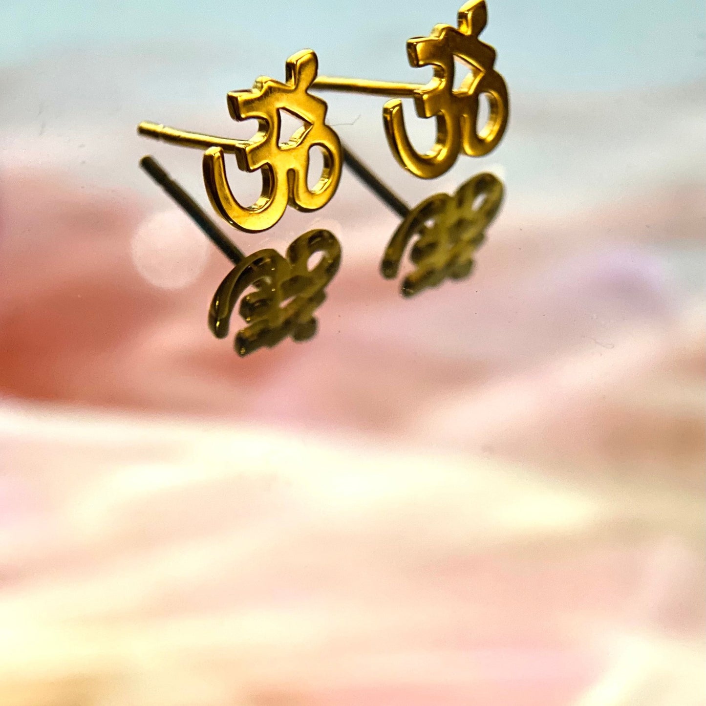 Om Yoga Stud Earrings by Sido – alternate product view 5