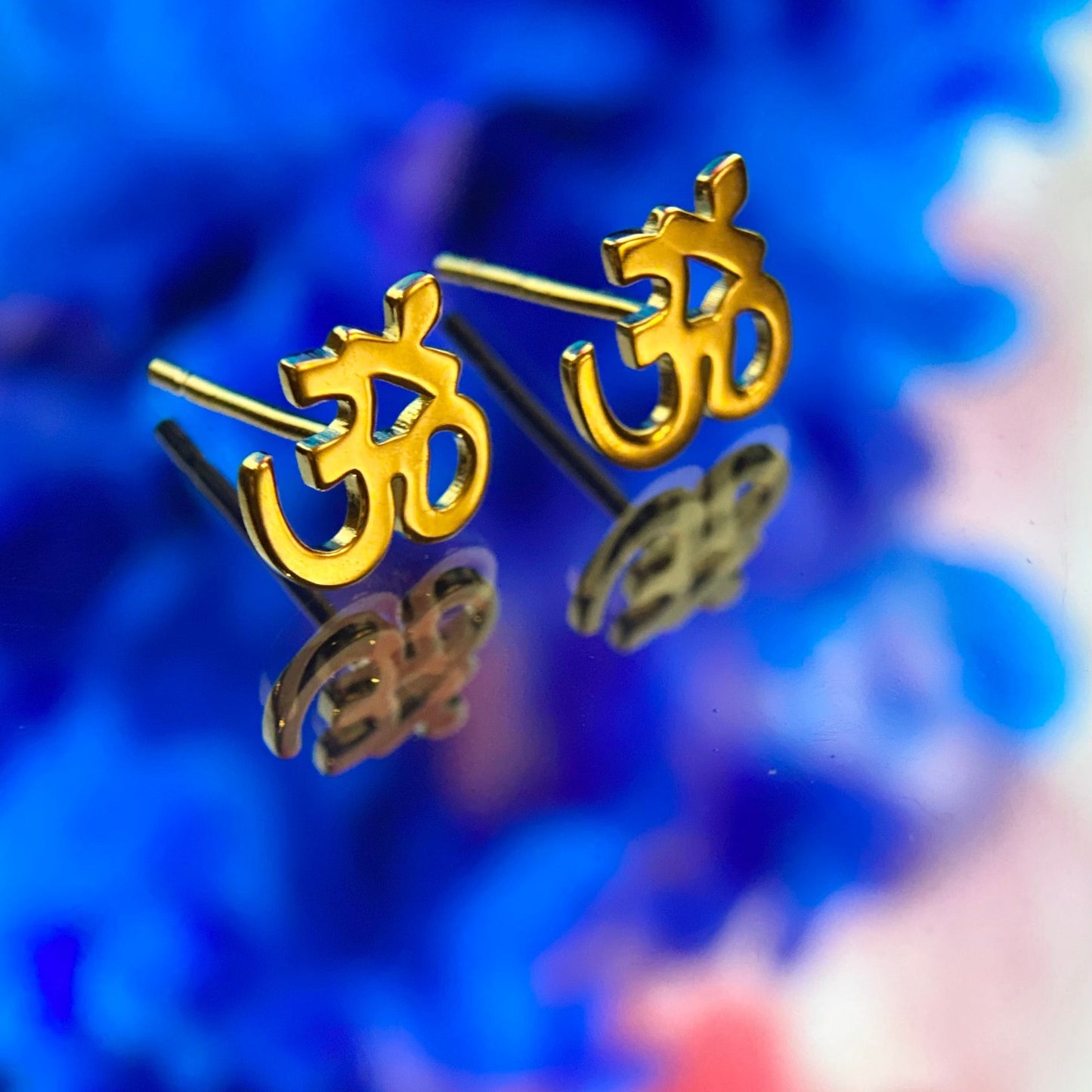 Om Yoga Stud Earrings by Sido – alternate product view 7