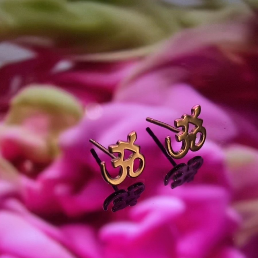 Om Yoga Stud Earrings by Sido – alternate product view 10