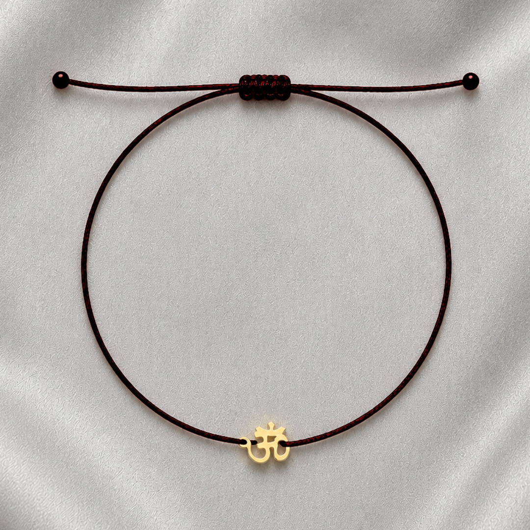 OM All Together Black Bracelet – Chakra Balance Manifestation Gift