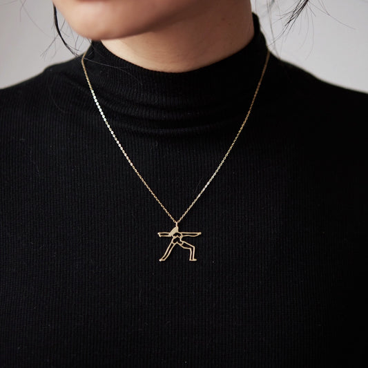 Handmade Yoga Necklace - Warrior 2
