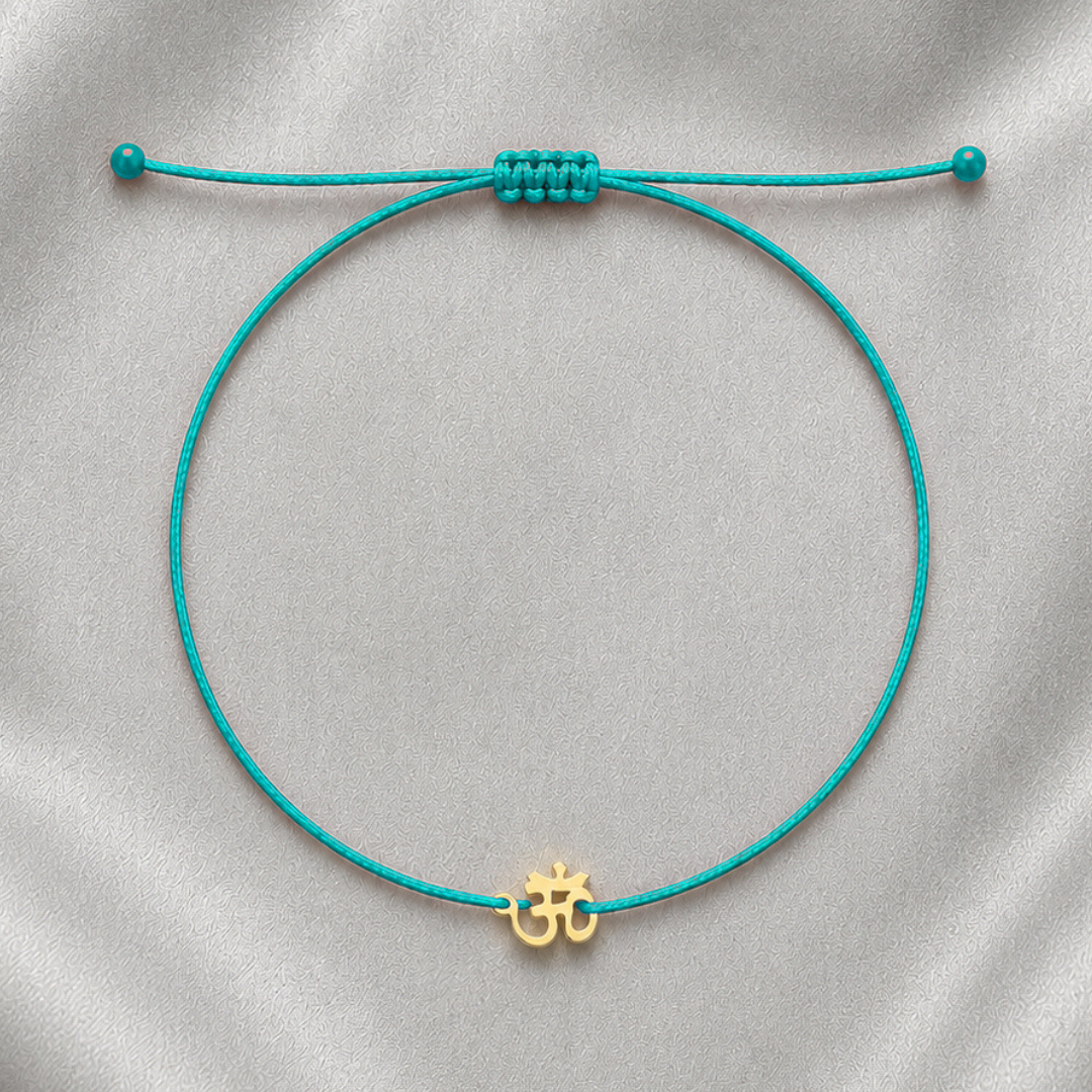OM Throat Blue Bracelet – Truth & Expression, Mindful Jewelry