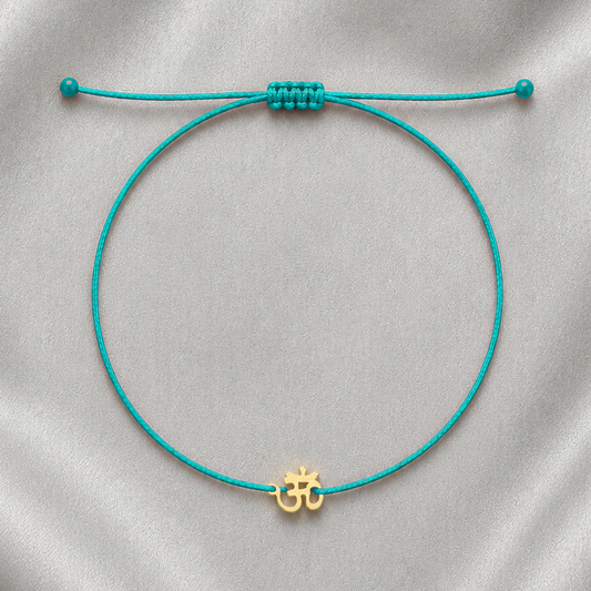 OM Throat Blue Bracelet – Truth & Expression, Mindful Jewelry