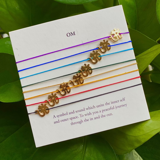 Rainbow Om Bracelets – Chakra Harmony Jewelry for Mindful Living